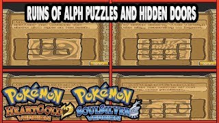 Pokemon HeartGold and SoulSilver  Ruins of Alph Puzzles and Hidden Doors SOLVED [upl. by Ellenuahs]