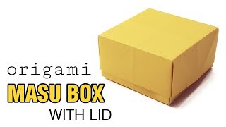 Easy Origami Masu Box amp Lid Tutorial  DIY  Paper Kawaii [upl. by Ariek]