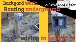 Backyard Work Routing underground wiring to backyard [upl. by Alleyne]