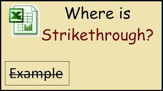 How to strikethrough text in Excel [upl. by Briney564]