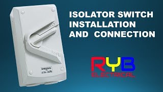 Disconnector  Isolator Switch Installation And Connection [upl. by Gere]