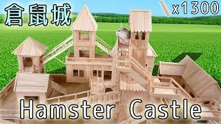 用1300根木棒製作的倉鼠城堡 Hamster Castle 找不到公主的王子鼠們 3 [upl. by Animaj]