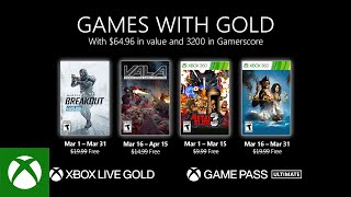 Xbox  March 2021 Games with Gold [upl. by Airreis79]