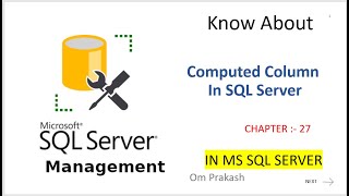 Computed Column In Sql Server chapter 27 [upl. by Phira899]