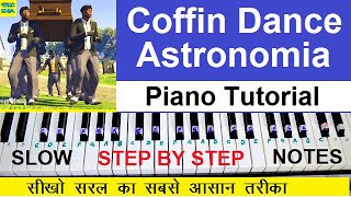 Astronomia Coffin Dance Piano Tutorial With Notations Coffin Dance On Piano [upl. by Rapsag]