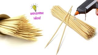 8 AWESOME WAYS TO MAKE WITH BAMBOO SKEWERS STICKS Best Reuse Ideas [upl. by Noiram]