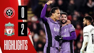 Van Dijk amp Szoboszlai goals down Blades  Sheffield United 02 Liverpool  Premier League highlights [upl. by Anekam]