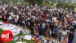 Tenth anniversary of Michael Jackson’s death marked by fans at burial site [upl. by Akcebar]