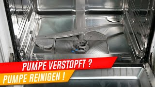 Spülmaschinen Pumpe reinigen verstopft Bosch Siemens Neff Constructa einfach erklärt [upl. by Eibocaj614]