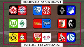 FIFA 22 1Spieltag  1Bundesliga I 20222023 I Prognose l Deutsch FULL HD x PS5 [upl. by Pricilla476]