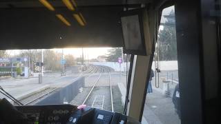 Tram Cab Ride Lyon Rhônexpress  Gare PartDieu  Villette ➡ Aéroport de LyonSaintExupéry [upl. by Morissa]