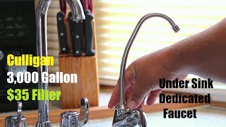 How To Install a Under The Sink Water Filter With Faucet Culligan EZ 1 [upl. by Aiekan]