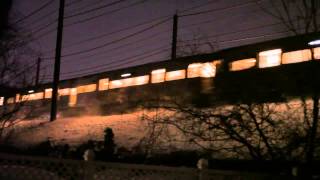 Collingswood PATCO Speedline winter snow sparks [upl. by Margie23]