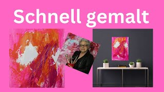 Acrylmalen  ein Acrylbild schnell gemalt für Anfänger  acrylic painting easy for beginners [upl. by Ylagam]