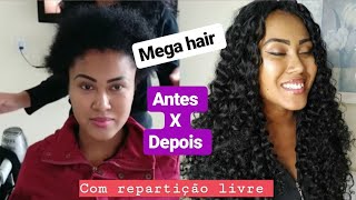 MEGA HAIR COMPLETO COM CABELO ORGÂNICO  FITAGEM DOS CACHOS [upl. by Eduard]