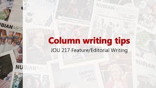 Column writing tips [upl. by Mariann]