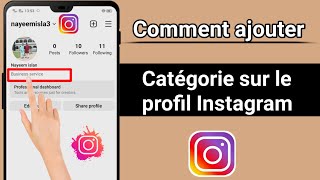 Comment ajouter une catégorie sur Instagram  Définir la catégorie sur le profil Instagram [upl. by Raknahs]