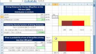 Excel Statistics 67 Uniform Probability Distributions [upl. by Anoved]