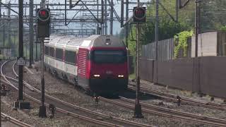 Switzerland Railways  HotSpot Rupperswil to Aarau and West Olten Trains and locomotive survey [upl. by Ayhtin]