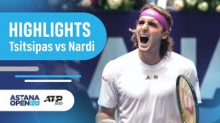 Tsitsipas vs Nardi  Astana Open  Highlights [upl. by Ygiaf]