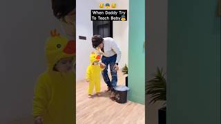 When daddy try to teach baby 🐥 🍼💘 babyfunnyvideo statuswhatsapp babygirl 🤭🤦💕😅😅😅😅 mybabygirl [upl. by Dougie]