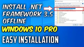 How to Install NET Framework 35 Offline in Windows 10 Pro 64 Bit 32 Bit without internet [upl. by Armelda]