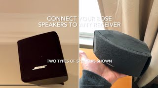 How to use Bose speakers with any receiver [upl. by Enileoj]