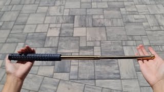 Expandable baton 21quot H hardened gold  AFG Defense [upl. by Bohannon]