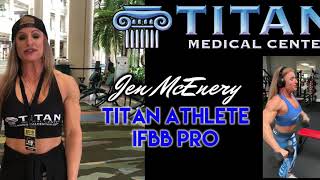 Titan Medical Center  Sponsored Athlete amp IFBB Pro Jen McEnery on her favorite Titan therapies [upl. by Konyn165]