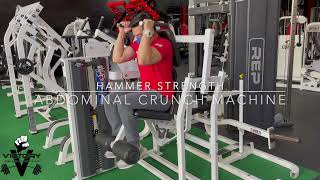 How to Hammer Strength Selectorized Abdominal Crunch [upl. by Analrahc]