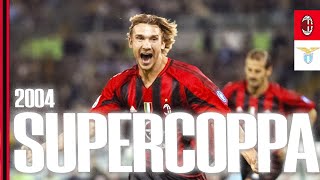 Shevchenkos hattrick for the Supercoppa 2004  AC Milan 30 Lazio  Full Match [upl. by Nnoved]