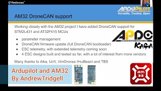 Ardupilot and AM32  by Andrew Tridgell in Ardupilot Conference Kaga 2024 [upl. by Uzzial615]