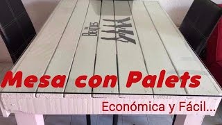 ► COMO HACER UNA MESA CON PALETS  DIY COMEDOR TARIMA  HOW TO DO A TABLE WITH PALLET [upl. by Acimad626]