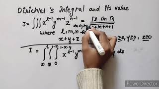 Dirichlets theorem for three variable  gamma function lec3 [upl. by Notsirhc]