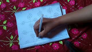 Beautiful Nakshi Kantha Design How to draw a Nokshi Katha Design সুন্দর নকশী কাথার ডিজাইন [upl. by Ednutabab334]