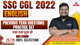 SSC CGL 2022  SSC CGL English by Bhragu  Previous Year Questions Practice Set  Day 1 [upl. by Assilav223]