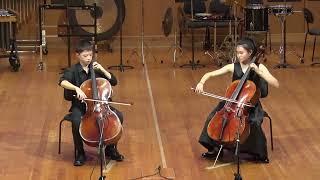 Barriere Sonata in G Major for Two Cellos Jun Gardiner and Lieun Park [upl. by Oiracam]