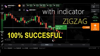 ZIGZAG Indicator  100 succsesful iq option strategy 2021 [upl. by Ymer991]