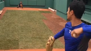 左投げで変化球を投げるダルビッシュ有  Yu Darvish throwing on the left [upl. by Thornie]