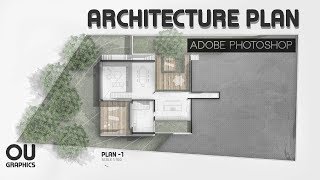 Easy Architecture Plan in Adobe Photoshop [upl. by Flessel]