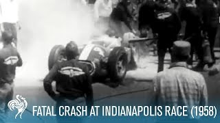 15Car Fatal Crash at 1958 Indianapolis 500 Race  British Pathé [upl. by Irrehc]