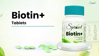 Sprowt Biotin Plus Tablet Supplement For Strong Thick Hair amp Glowing Skin [upl. by Fiester]