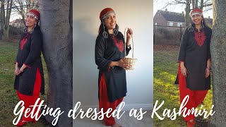 Kashmiri Style  How to get dressed as Kashmiri  Fancy dress Ideas  Kashmiri traditional dress [upl. by Lanctot]