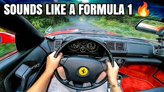 Ferrari F355 Insane F1 Sound  POV Tunnel Run w STRAIGHT PIPES [upl. by Aitnahs866]