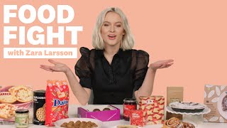 Zara Larsson Tries Ikea Food  Food Fight  Womens Health [upl. by Mailliw]