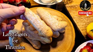 Ladyfingers for Tiramisu  Savoiardi  Homemade Ladyfinger Biscuit [upl. by Keelin379]