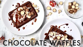 CHOCOLATE WAFFLES  easy breakfast recipe [upl. by Clem]