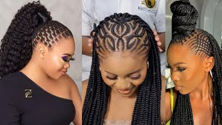 70  New Box Braid Styles Cornrow Braid Hairstyles [upl. by Norga]