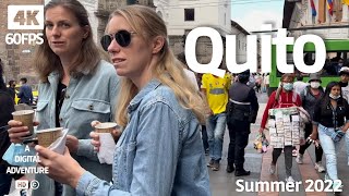 4K Quito Ecuador  Extended Walking Tour  Historic Center [upl. by Kellyn]