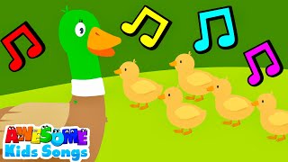 Five Little Ducks  Fun Nursery Rhymes AwesomeKidsSongs [upl. by Eliades]